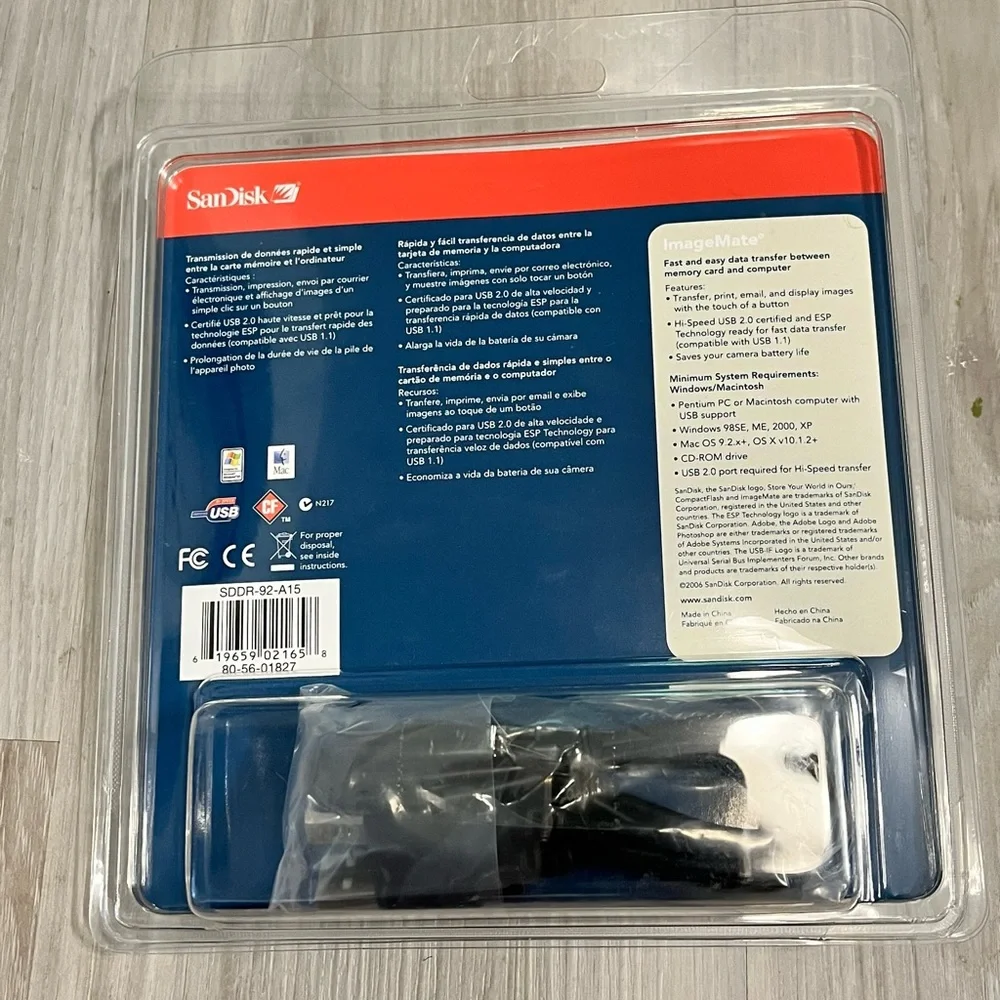 SanDisk CompactFlash USB 2.0 Reader with Button (SDDR-92-E15)